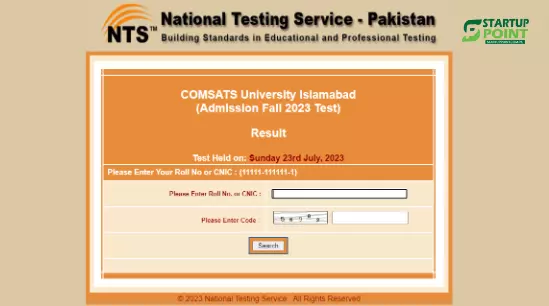 NTS Results 2023 Check By CNIC